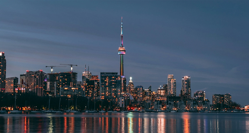 Toronto skyline at night, a dream study destination arranged by study abroad agencies in Kerala